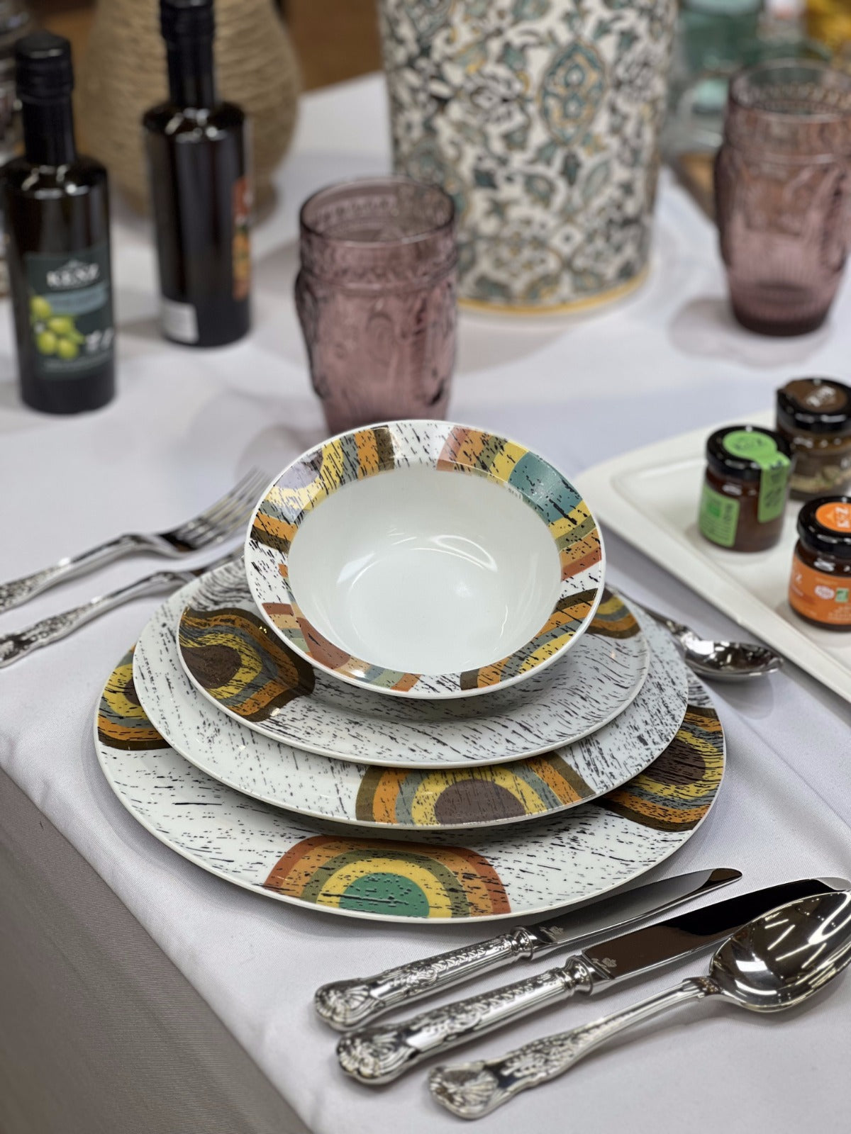 Service Vaisselle Fleur De Table 24 Pièces à 650dh